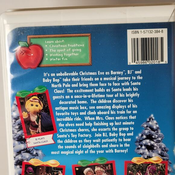 Barney Night Before Christmas VHS 1999 Lyrick Clamshell Tape Tested Collectible - Picture 12 of 15